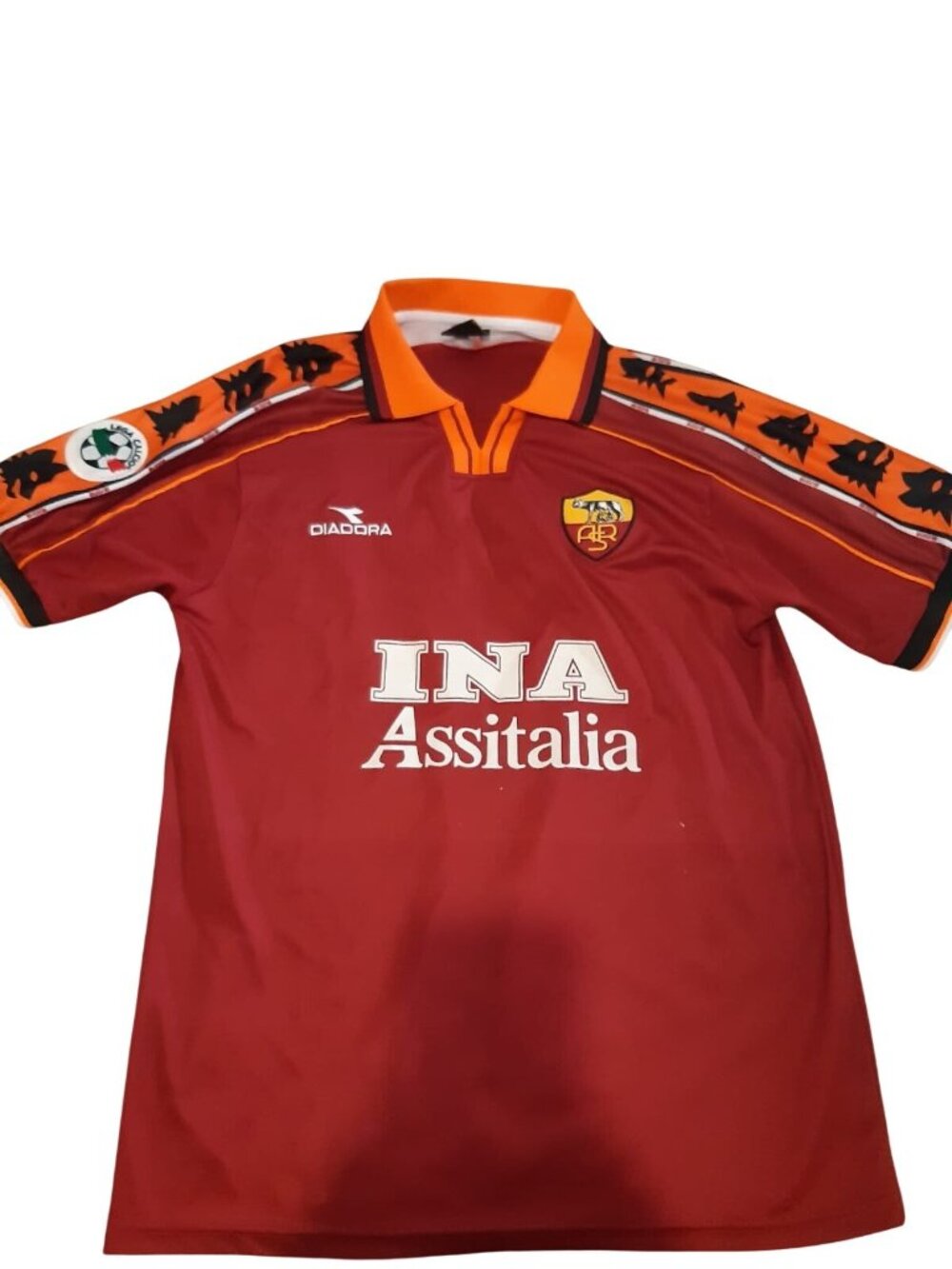 Diadora AS Roma 1990s Retro Football Shirt Official Vintage Soccer Jersey Size 4